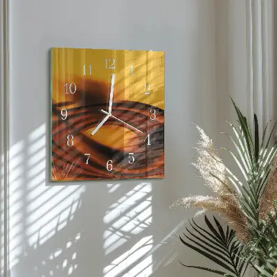 Vierkante glas klok Abstractie