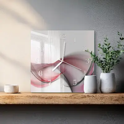Decoratieve glazen klok vierkant Abstracte kunst