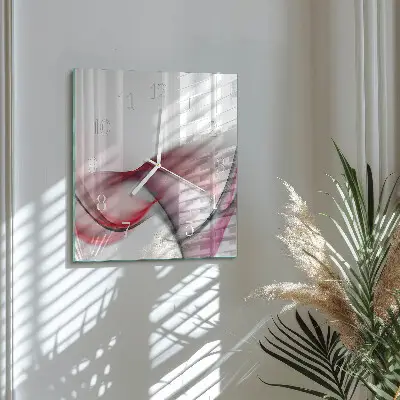 Decoratieve glazen klok vierkant Abstracte kunst