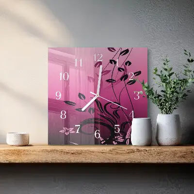 Decoratieve glazen klok vierkant Bloemkunst