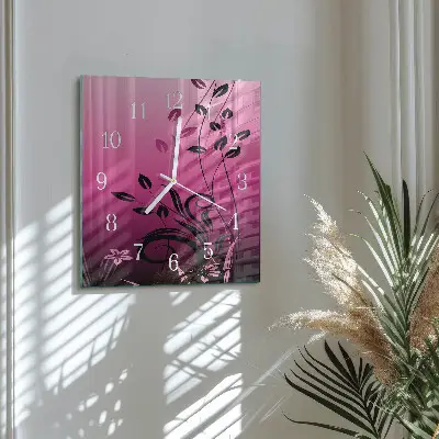 Decoratieve glazen klok vierkant Bloemkunst