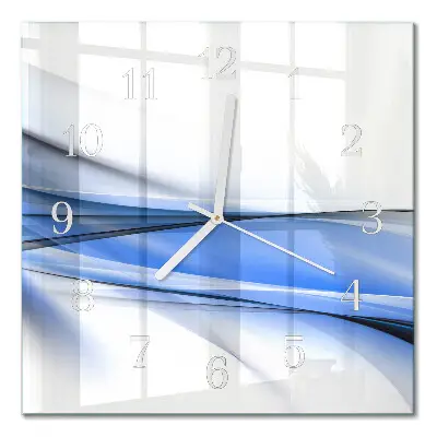 Vierkante glas klok Abstracte lijnen