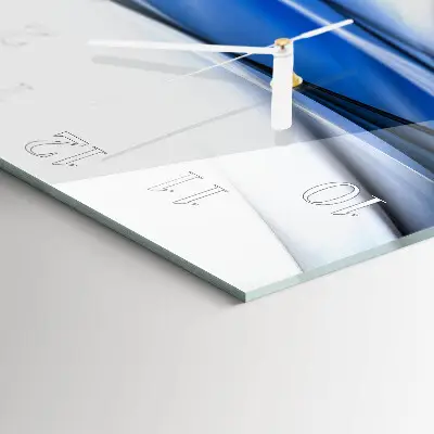 Vierkante glas klok Abstracte lijnen