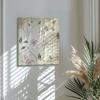 Vierkante glas klok Bloemkunst