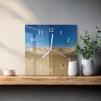 Decoratieve glazen klok vierkant Woestijn