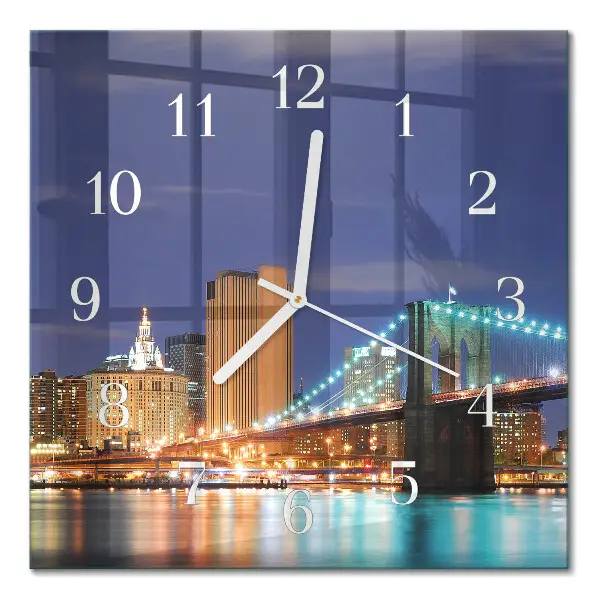 Decoratieve glazen klok vierkant Horizontale brug