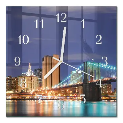 Decoratieve glazen klok vierkant Horizontale brug