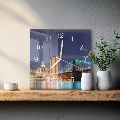 Decoratieve glazen klok vierkant Horizontale brug