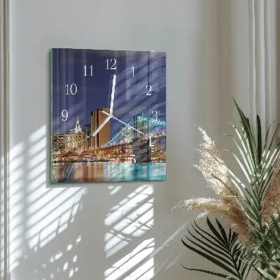 Decoratieve glazen klok vierkant Horizontale brug