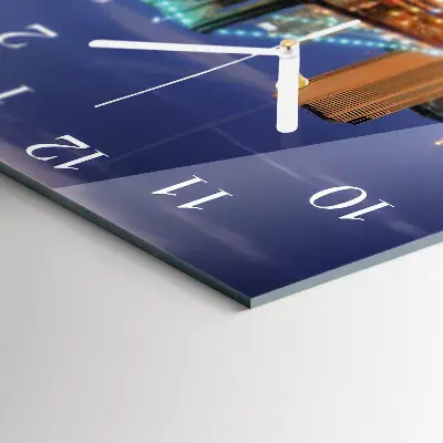 Decoratieve glazen klok vierkant Horizontale brug