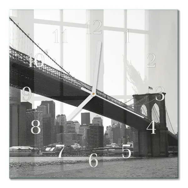 Decoratieve glazen klok vierkant Brug