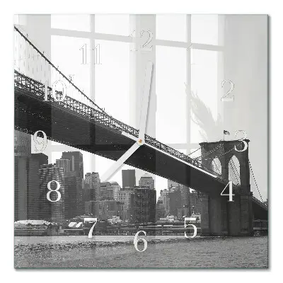 Decoratieve glazen klok vierkant Brug