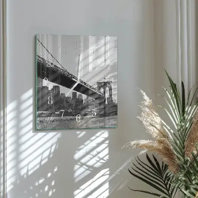 Decoratieve glazen klok vierkant Brug