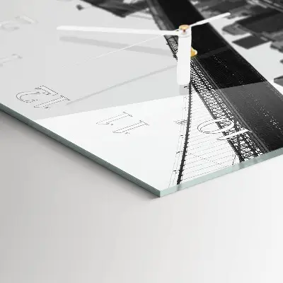 Decoratieve glazen klok vierkant Brug