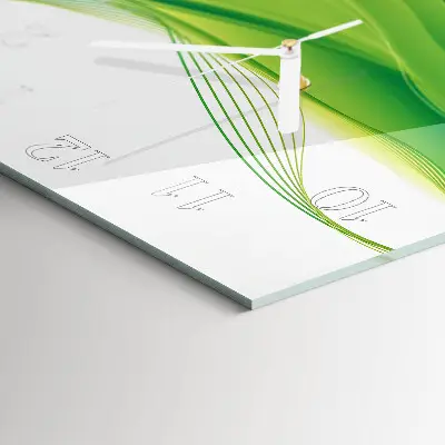 Vierkante glazen klok Abstracte lijnen