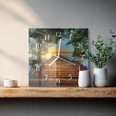 Decoratieve glazen klok vierkant Netwerk