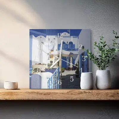 Vierkante glas klok Griekenland
