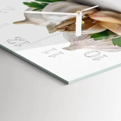 Moderne wandklok glas vierkant Knoflook