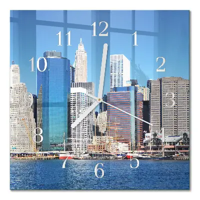 Decoratieve glazen klok vierkant Horizon