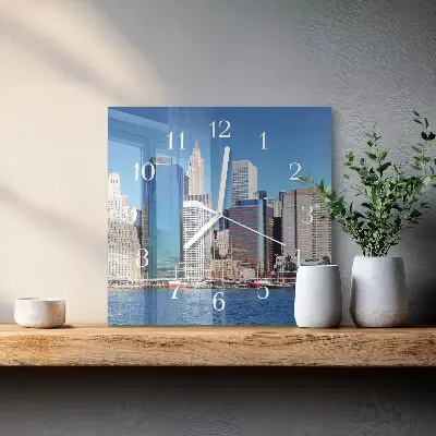 Decoratieve glazen klok vierkant Horizon