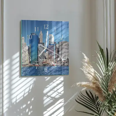 Decoratieve glazen klok vierkant Horizon