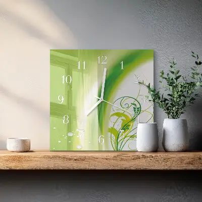 Vierkante glazen klok Modelplant