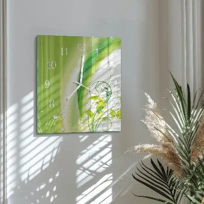 Vierkante glazen klok Modelplant