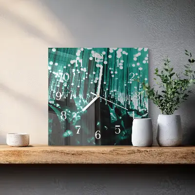 Vierkante glas klok Glasvezel