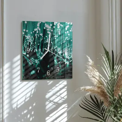 Vierkante glas klok Glasvezel