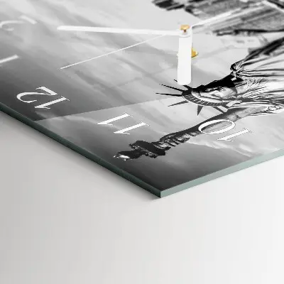 Vierkante glas klok Vrijheidsbeeld