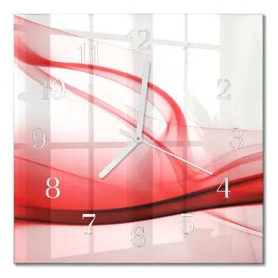 Decoratieve glazen klok vierkant Abstracte lijnen
