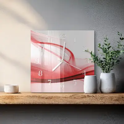 Decoratieve glazen klok vierkant Abstracte lijnen