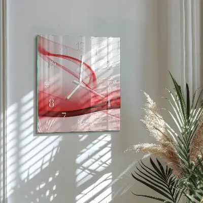 Decoratieve glazen klok vierkant Abstracte lijnen