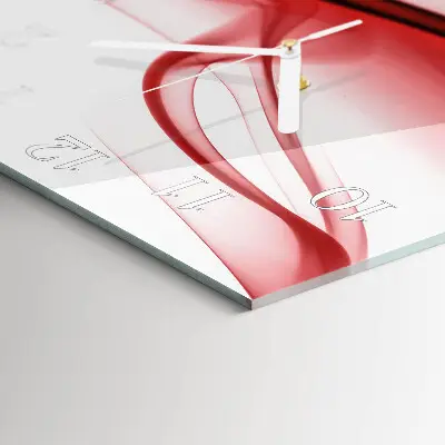 Decoratieve glazen klok vierkant Abstracte lijnen