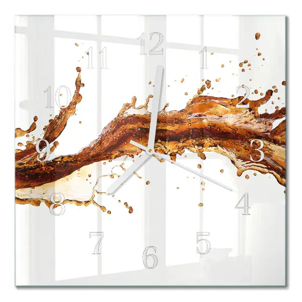 Moderne wandklok glas vierkant Water