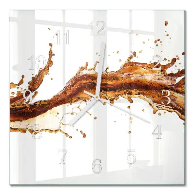 Moderne wandklok glas vierkant Water
