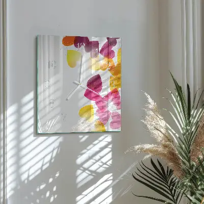 Decoratieve glazen klok vierkant Kleurrijke harten