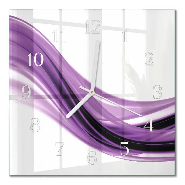 Moderne wandklok glas vierkant Abstracte kunst