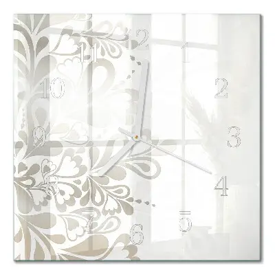 Vierkante glas klok Bloemkunst