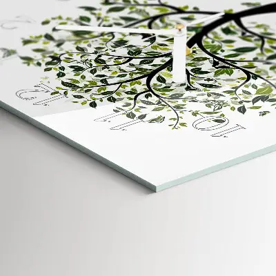 Decoratieve glazen klok vierkant Boom