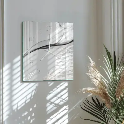 Vierkante glazen klok Abstracte rook