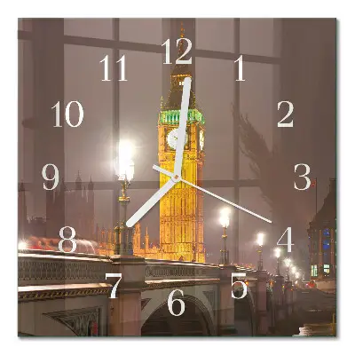 Decoratieve glazen klok vierkant Big ben