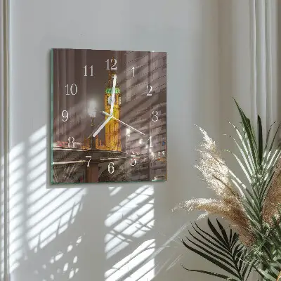 Decoratieve glazen klok vierkant Big ben