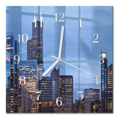 Decoratieve glazen klok vierkant Horizon