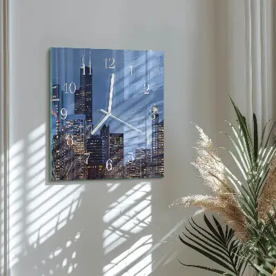 Decoratieve glazen klok vierkant Horizon