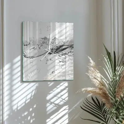 Decoratieve glazen klok vierkant Water