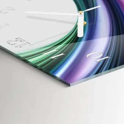 Decoratieve glazen klok vierkant Abstracte lijnen