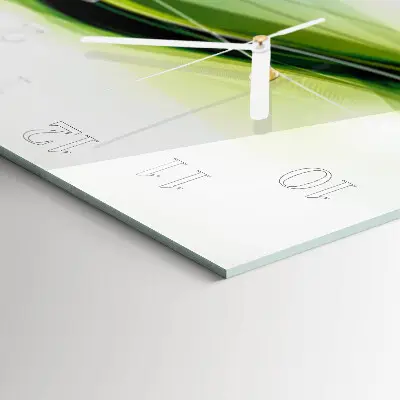 Moderne wandklok glas vierkant Abstracte lijnen