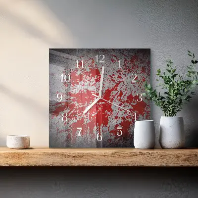 Decoratieve glazen klok vierkant Vlekken