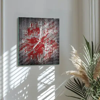 Decoratieve glazen klok vierkant Vlekken